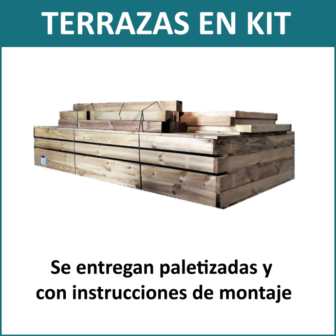 Terraza en kit con cubierta mobil home - MundoMobilHome