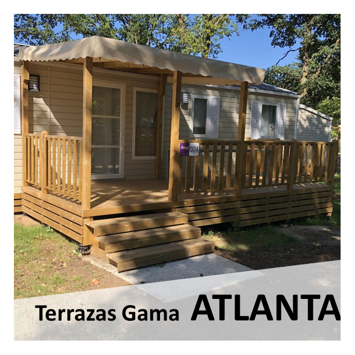 Terraza con cubierta para mobilhome - MundoMobilHome