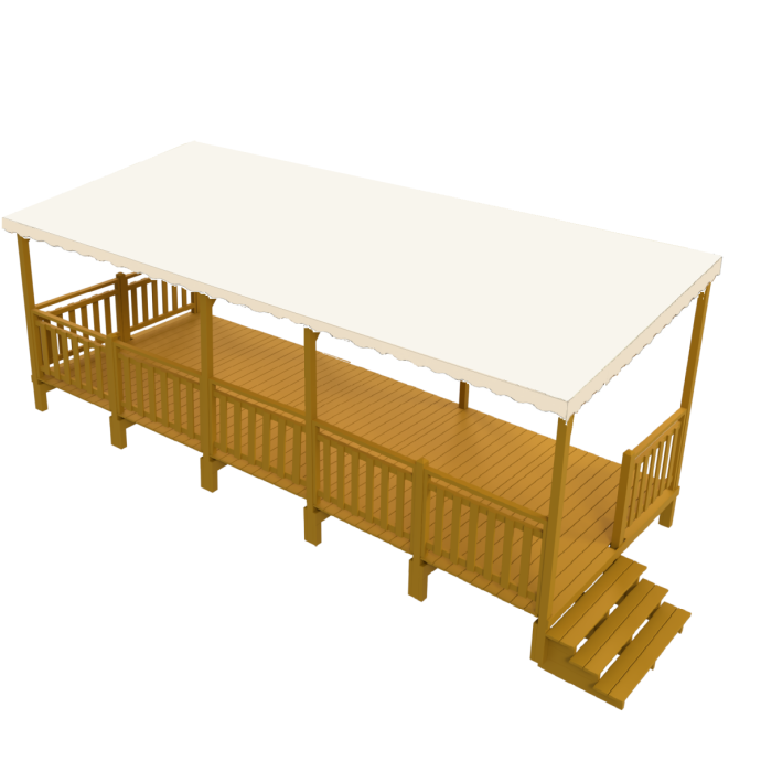 Terraza con cubierta para mobilhome - MundoMobilHome