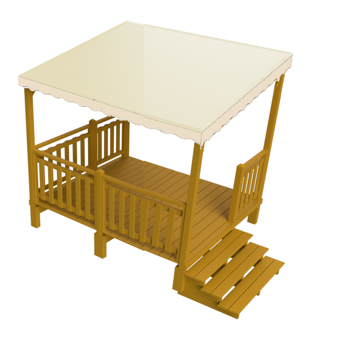 Terraza en kit con cubierta mobil home - MundoMobilHome