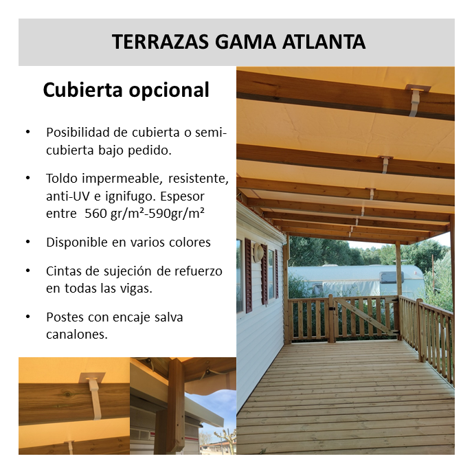 Terraza en kit con cubierta mobil home - MundoMobilHome