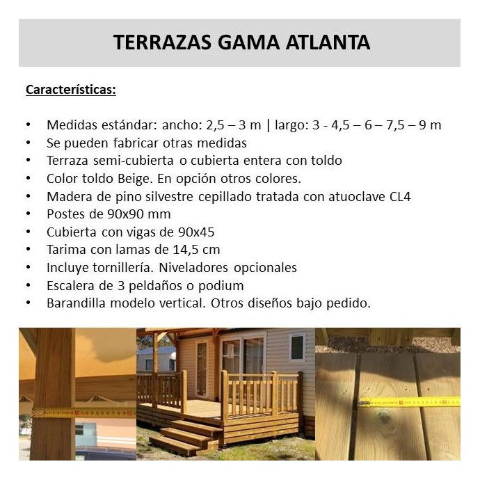 Terraza con cubierta para mobilhome - MundoMobilHome