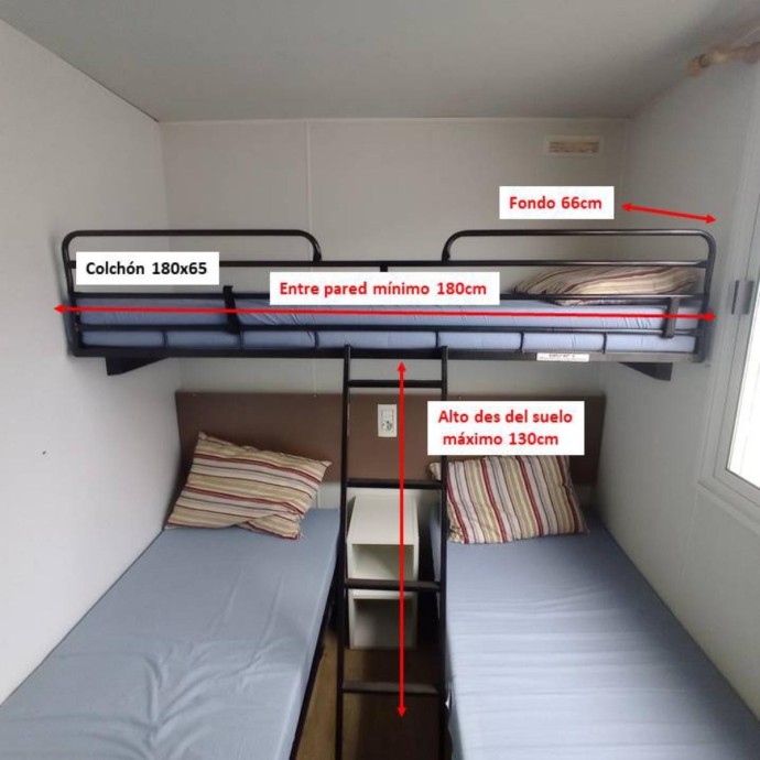 Litera entre pared mobil home - MundoMobilHome