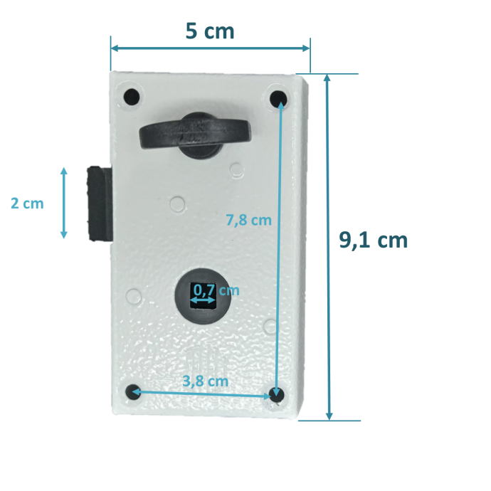 Cerradura con bloqueo puerta interior mobil home - MundoMobilHome
